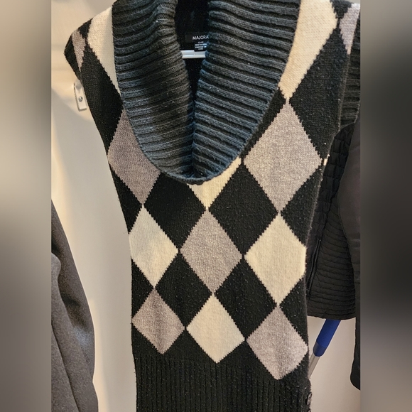 Majora Women's Fitted Cowl Neck Sweater Dress - Picture 6 of 12